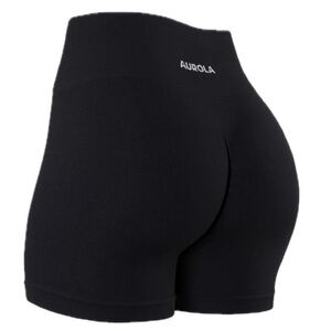 AUROLA SIZE SMALL BLACK WORKOUT SQUAT PROOF THICK BIKER SHORTS